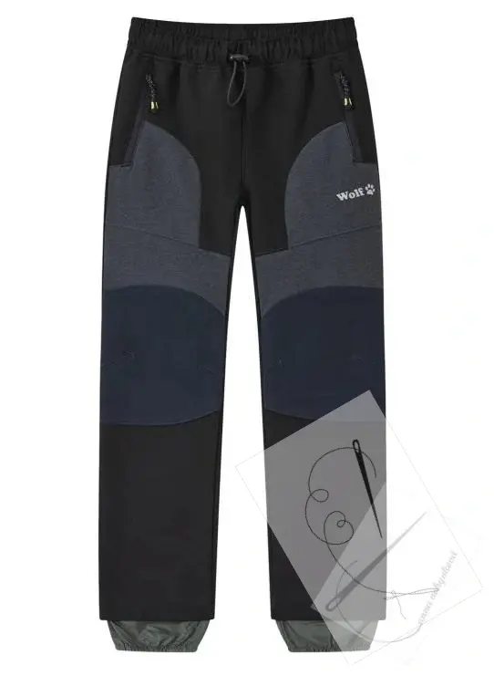 Dětské zateplené softshellové kalhoty- Wolf B2493, černá / černé zipy 2A vel.110