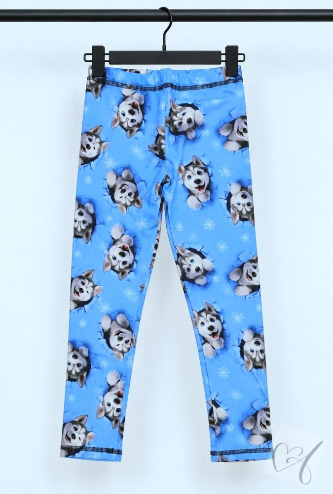 Dětské legíny Husky pejsci – vel. 122