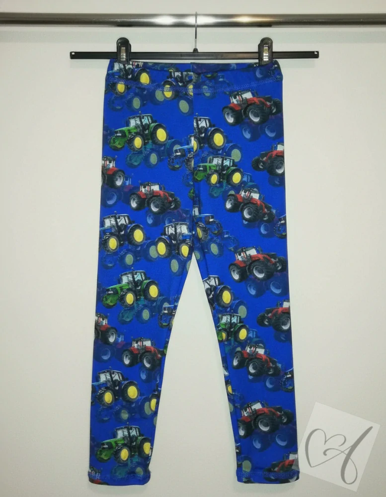 Chlapecké legíny Traktory na modré