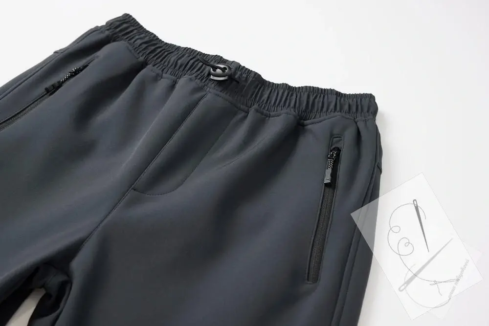 5B-softshellové kalhoty, zateplené - Wolf B2496, černá / šedé zipy