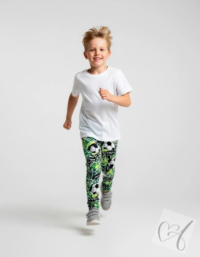 Chlapecké dětské legíny s motivem míče
