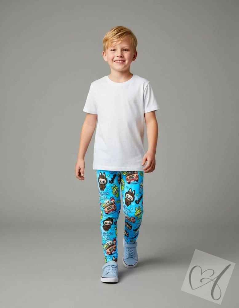 Legíny Labubu na tyrkysu