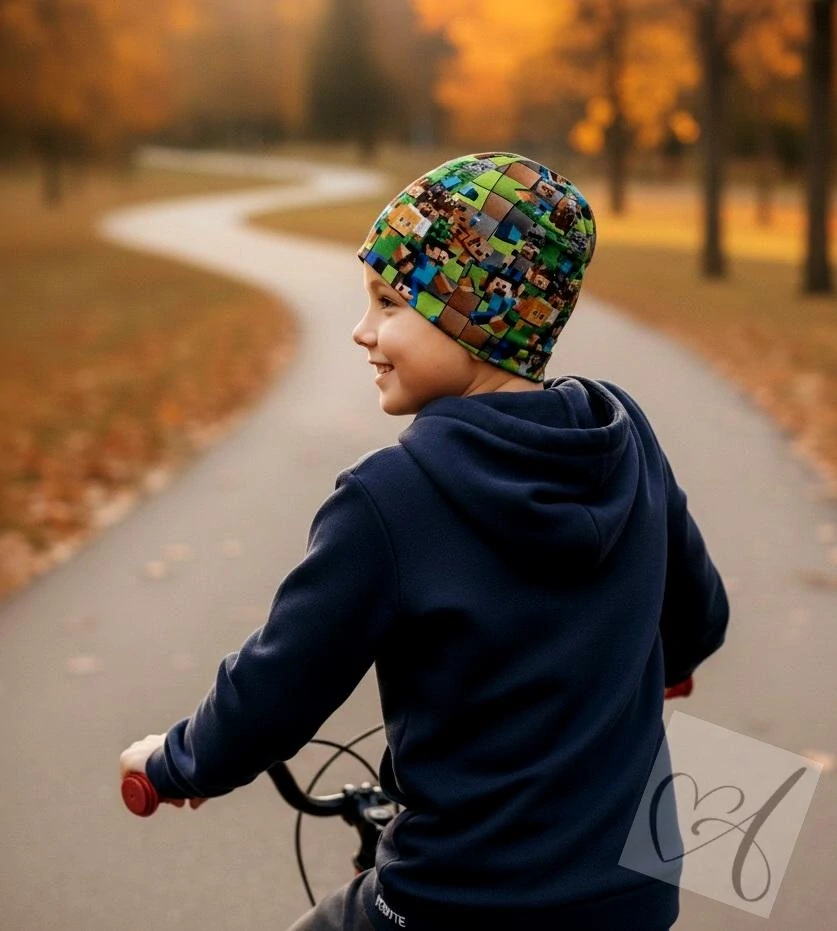 Stylová dvojitá nízká čepice panáček