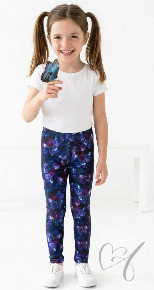 Dívčí legíny Motýlkové