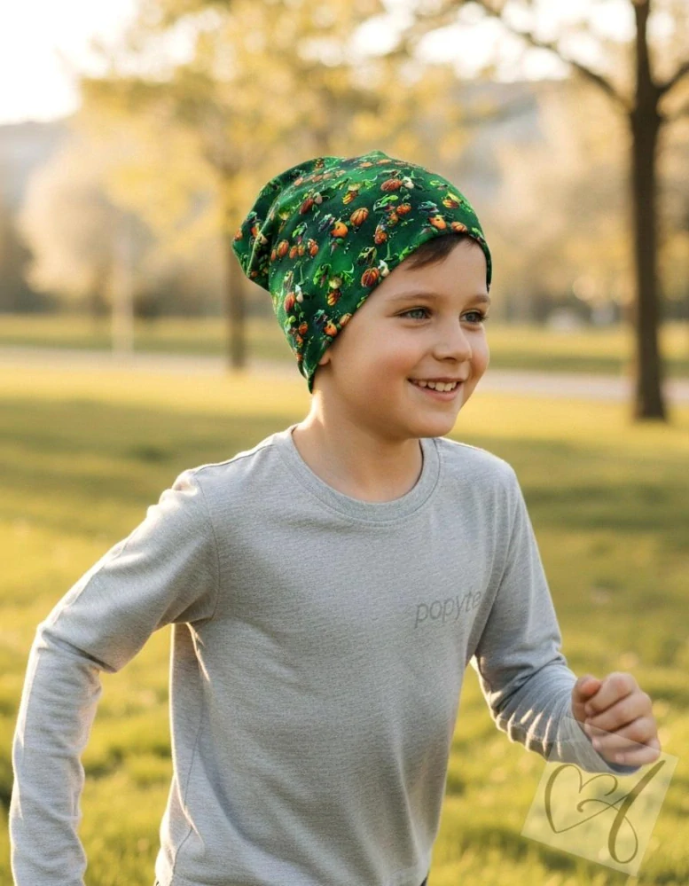 Dětská dvojitá homeless čepice díno basketbalista