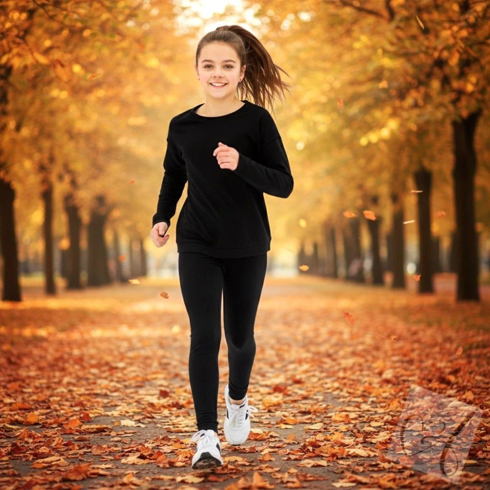 Zateplené legíny-barva černá