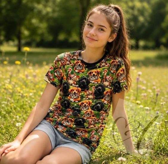 Dětské tričko s krátkým rukávem Kočka-pes vel.164
