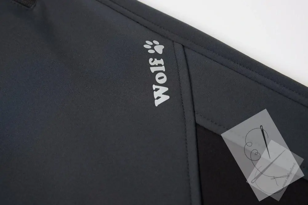 5B-softshellové kalhoty, zateplené - Wolf B2496, černá / šedé zipy