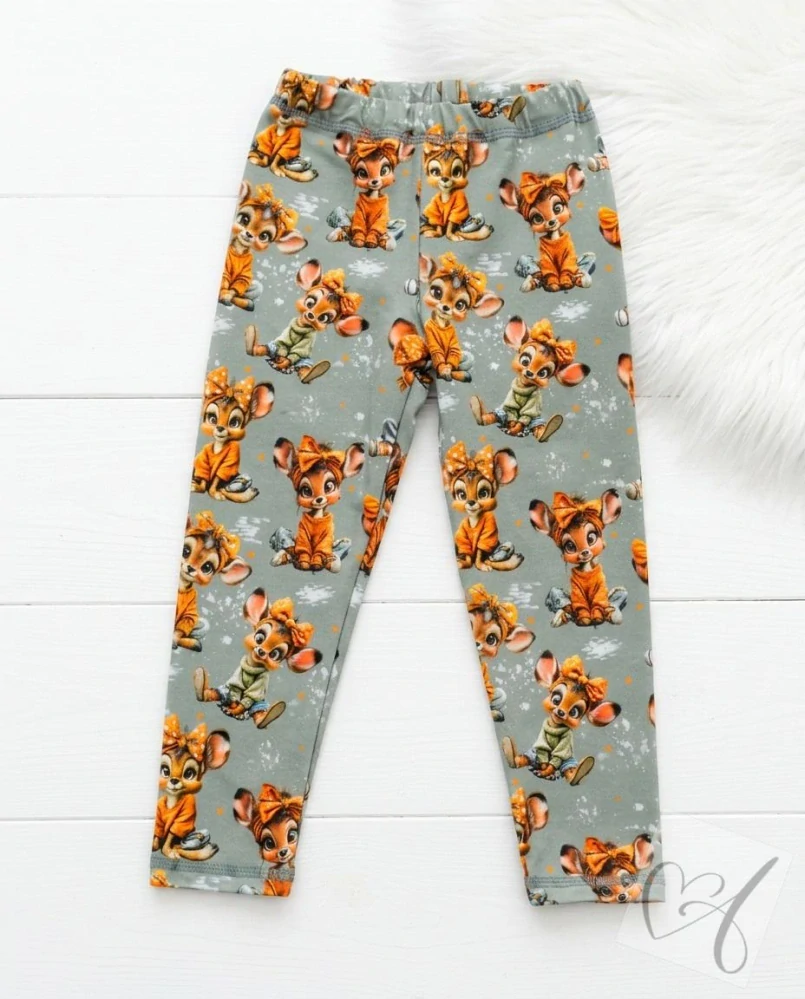 Dětské legíny okaté srnky