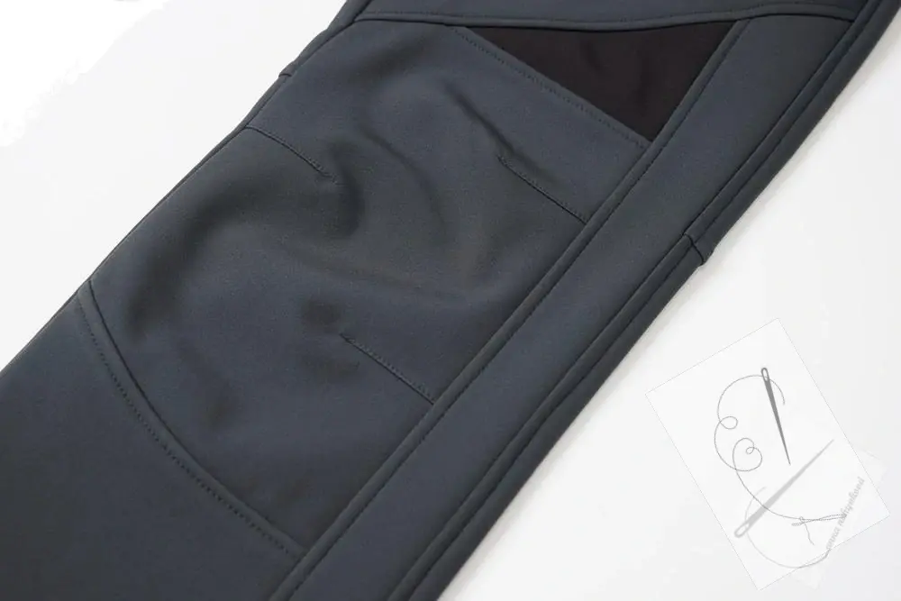 5B-softshellové kalhoty, zateplené - Wolf B2496, černá / šedé zipy