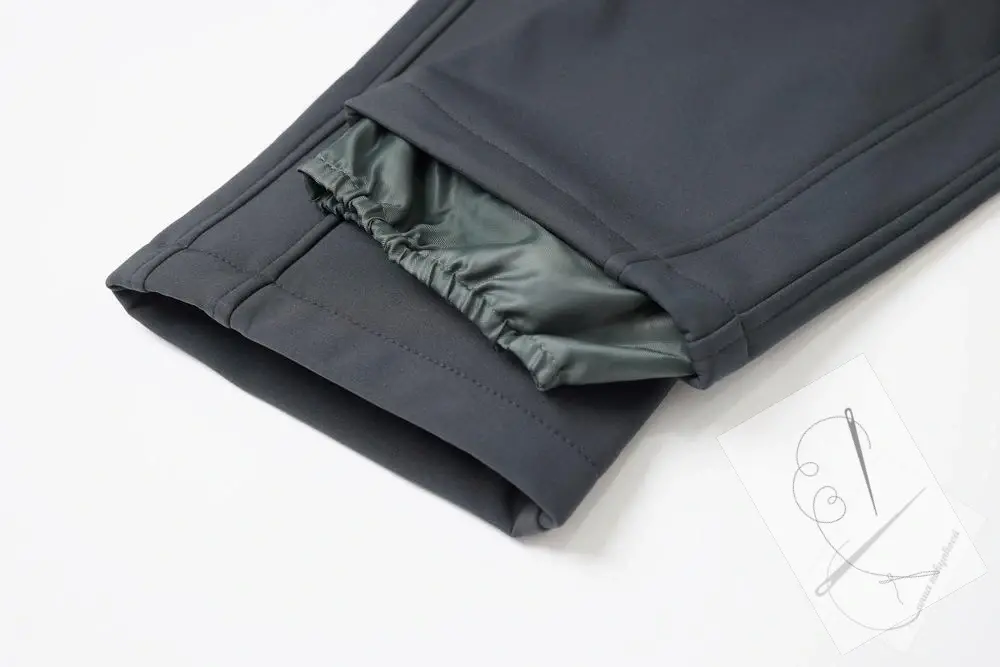 5B-softshellové kalhoty, zateplené - Wolf B2496, černá / šedé zipy