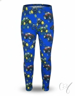 Chlapecké legíny Traktory na modré