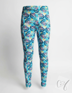 Dívčí legíny Jednorožec na mint tyrkysu