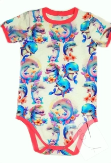 Dětské body pro děti se speciálními potřebami  vel.122 delfínci