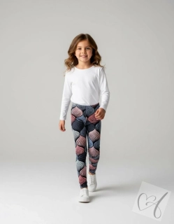 Dívčí legíny s geometrickým vzorem