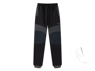 Chlapecké softshellové kalhoty, zateplené - Wolf B2494, černá / černé zipy 1A vel.134