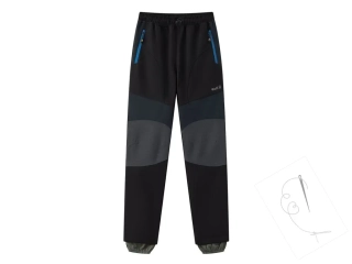 Chlapecké softshellové kalhoty, zateplené - Wolf B2494, černá / modré zipy 1 B   vel.134