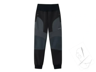 softshellové kalhoty, zateplené - Wolf B2499A, tmavě šedá 7C