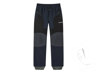 Dětské softshellové kalhoty, zateplené - Wolf B2493, tmavě modrá 2C
