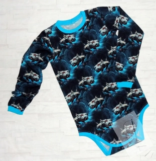 Dětské body pro děti se speciálními potřebami  vesmírná lod vel.110