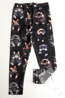 Dětské legíny Kočičky v kapsičce 