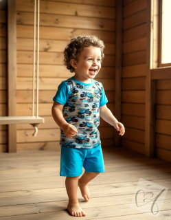 Dětský letní set – tričko a kraťasy na hraní i jako pyžamko (vel. 104)