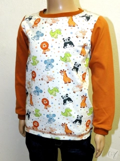 Dětské triko zvířátka-rukáv skořice velikost 104