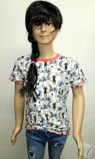 Dívčí tričko kočky vel.146