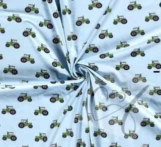 ÚPLET traktůrky na světle modré