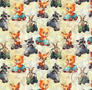 ÚPLET zvířátka v autíčku 