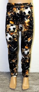 Dětské legíny fotbal – hořčicová barva