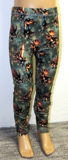 Chlapecké legíny Dinosaurus na skateboardu 