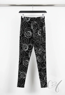 Dívčí legíny Spirály – pohodlné legíny z bavlny s elastanem