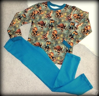 Dětské pyžamo s legínami – hebké bavlněné pyžamko na spaní i na doma vel.122