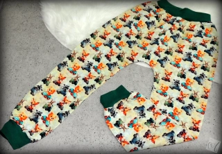 Tepláky baggy Zvířátka vel.128