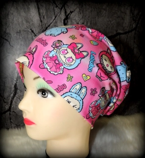 Houmless dvojitá Labubu růžová