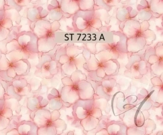 Teplákovina jemně lososové květy