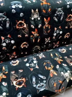 Teplákovina kočička v kapsičce