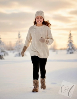 Zateplené legíny-barva černá