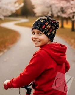 Stylová dvojitá homeless čepice hasiči