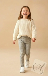 Dětské legíny džíns efekt smetana