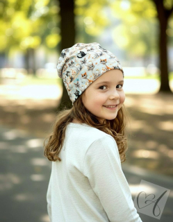 Dětská bavlněná homeless čepice – jaro/léto/podzim-Kočky