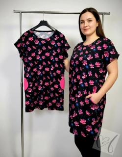Dámská tunika JOY květinová – pohodlná tunika pro plnoštíhlé vel. 5XL