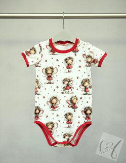 Dětské body pro děti se speciálními potřebami jahůdková víla vel.134