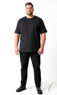 Bavlněné tričko 100 % bavlna černé vel.8XL